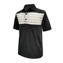 Monterey Club Men's Lucas Stripe Contrast Golf Polo Shirt #1140