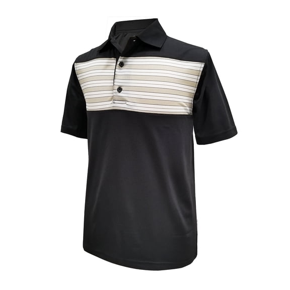 Monterey Club Men's Lucas Stripe Contrast Golf Polo Shirt #1140
