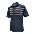 thumbnail image 1 of Monterey Club Men's Lucas Stripe Contrast Golf Polo Shirt #1140, 1 of 2