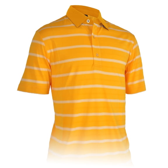 Monterey Club Men's Luke Deluxe Stripe Texture Golf Polo Shirt #3625