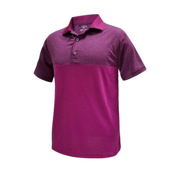 Monterey Club Men's Melange Contrast Golf Polo Shirt #1683
