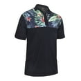 thumbnail image 1 of Monterey Club Men's Melange Mix Print Block Golf Polo Shirt #1685, 1 of 2