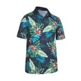thumbnail image 1 of Monterey Club Men's Melange Mix Print Golf Polo Shirt #1684, 1 of 2