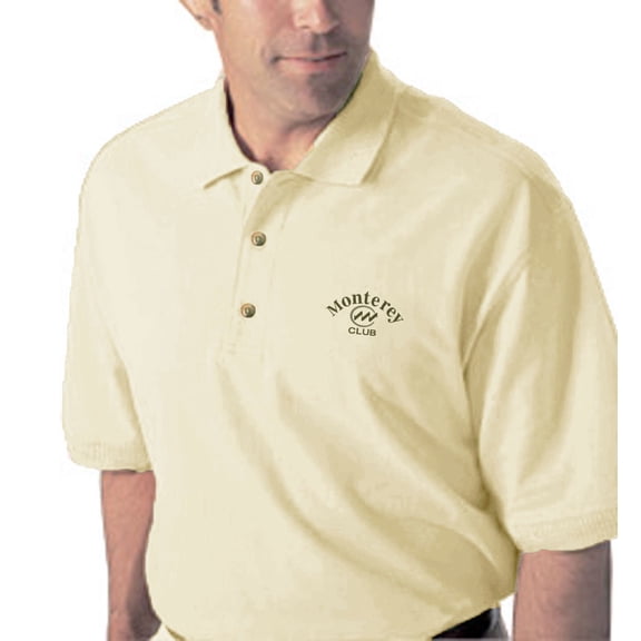 Monterey Club Men's Mercerized Combed Cotton Solid Pique Golf Polo Shirt #3100