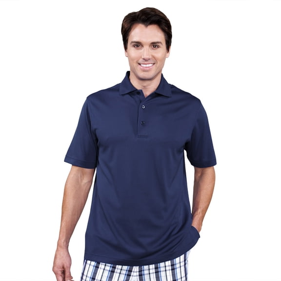 Monterey Club Men's Micro Dot Texture Solid Golf Polo Shirt #1093
