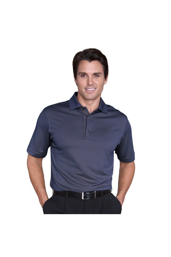 Men's Micro Weave Texture Solid Golf Polo Shirt #1091