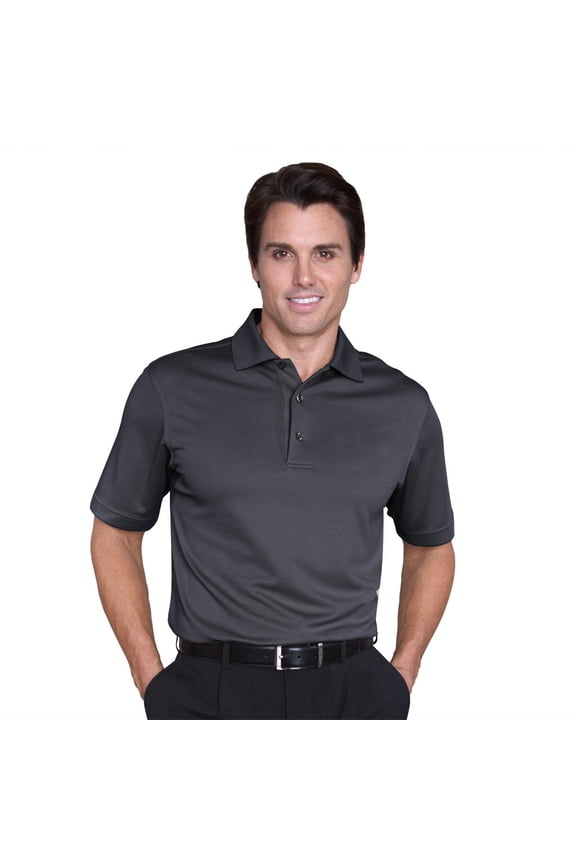Men's Micro Weave Texture Solid Golf Polo Shirt #1091