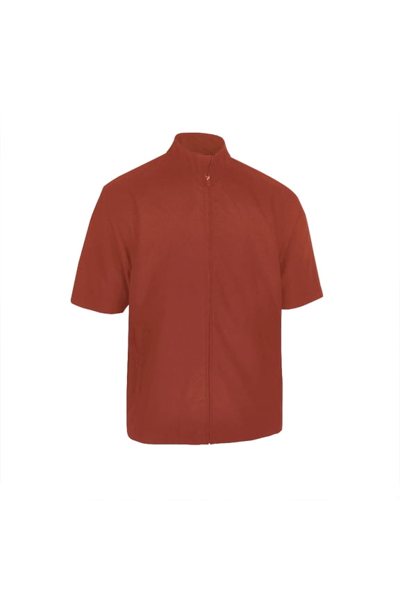 Men's Microfiber Peached surface Suede Shell Wing colloar Full Zip Short sleeve Windbreaker #3710