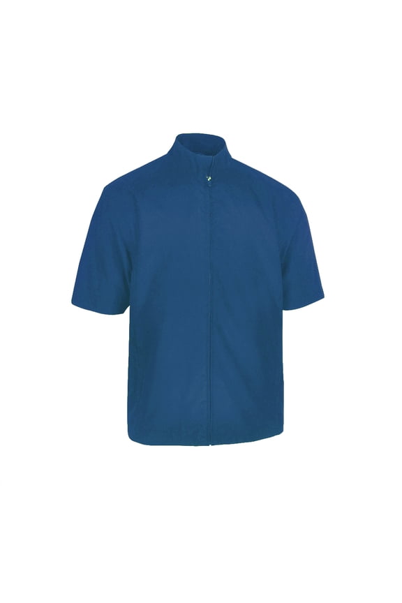 Men's Microfiber Peached surface Suede Shell Wing colloar Full Zip Short sleeve Windbreaker #3710