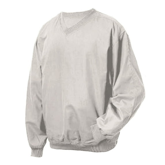 Monterey Club Men's Microfiber Poplin V-Neck Pullover #7412