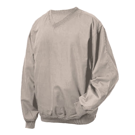 Monterey Club Men's Microfiber Poplin V-Neck Pullover #7412