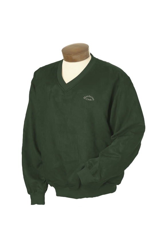 Men's Microfiber Suede Peached V-Neck Long Sleeve Pullover #1744