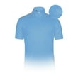 thumbnail image 1 of Monterey Club Men's Microfiber Tonal Pinstripe Texture, Solid Tailored Collar Button-Down Short Sleeve Golf Polo Shirt #3638, 1 of 2