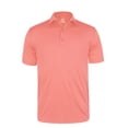 thumbnail image 1 of Monterey Club Men's Microfiber Tonal Pinstripe Texture, Solid Tailored Collar Short Sleeve Golf Polo Shirt #3637, 1 of 2