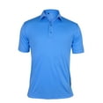 thumbnail image 1 of Monterey Club Men's Microfiber Tonal Pinstripe Texture, Solid Tailored Collar Short Sleeve Golf Polo Shirt #3637, 1 of 2
