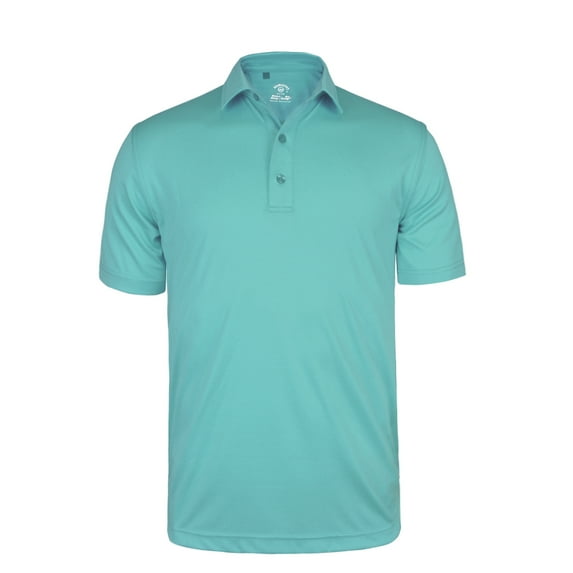 Monterey Club Men's Microfiber Tonal Pinstripe Texture, Solid Tailored Collar Short Sleeve Golf Polo Shirt #3637