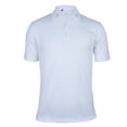 thumbnail image 1 of Monterey Club Men's Microfiber Tonal Pinstripe Texture, Solid Tailored Collar Short Sleeve Golf Polo Shirt #3637, 1 of 2