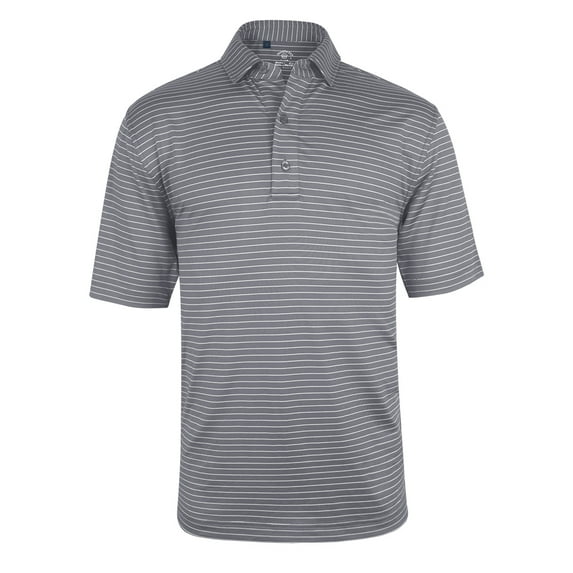 Monterey Club Men's Microfiber Track Stripe Fashion Tailored Collar Short sleeve Sport Golf Polo Shirt #3646