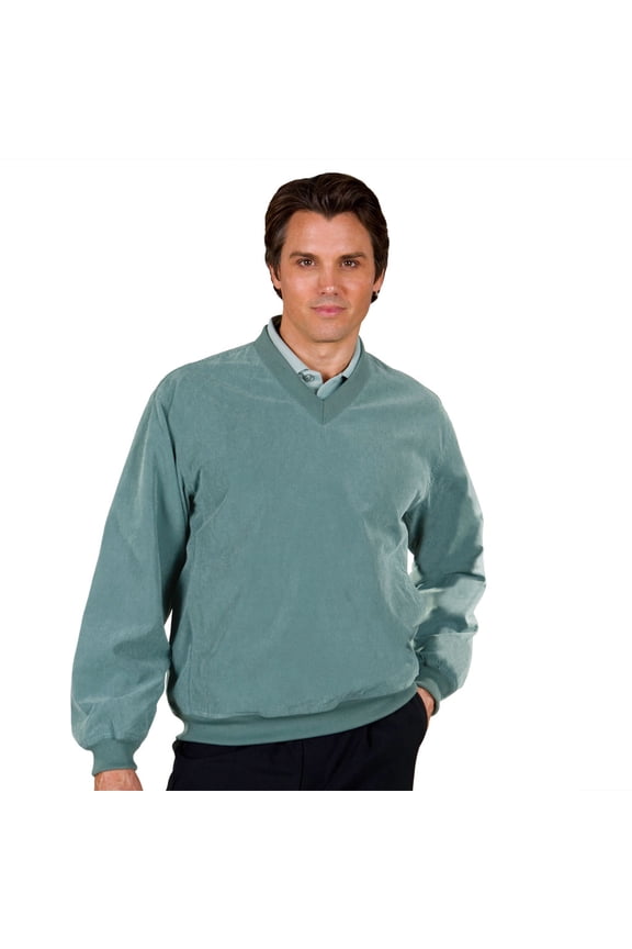 Men's Microfiber Twill V-Neck Pullover #1790