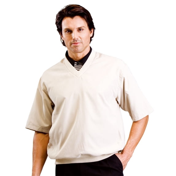 Monterey Club Men's Microfiber Twill V-Neck Windshirt #1789