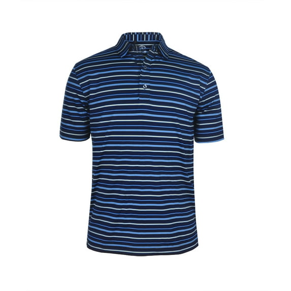 Monterey Club Men's Multifarious Stripe Texture Tailored Collar short sleeve Golf Polo Shirt #3645