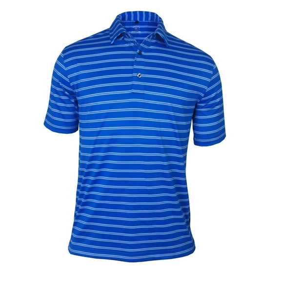 Monterey Club Men's Multifarious Stripe Texture Tailored Collar short sleeve Golf Polo Shirt #3645