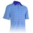 thumbnail image 1 of Monterey Club Men's Osage Stripe Texture Golf Polo Shirt #3624, 1 of 2