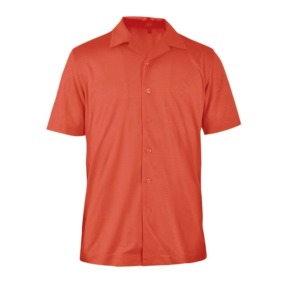 Monterey Club Men's Paradise Texture Emboss Camp Casual Golf Polo Shirt #1286