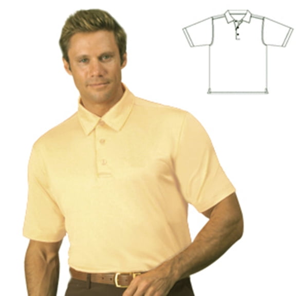Monterey Club Men's Performance Jersey Solid Golf Polo Shirt #1046