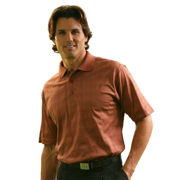 Monterey Club Men's Pima Cotton Jacquard Golf Polo Shirt #1275