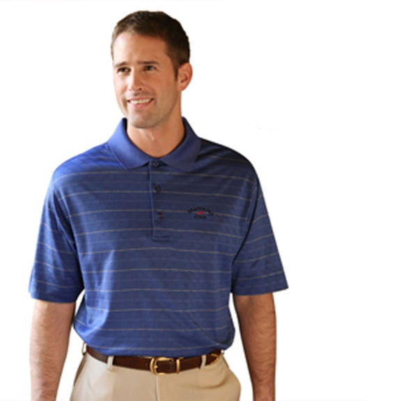 Monterey Club Men's Pima Cotton Jacquard Golf Polo Shirt #1383