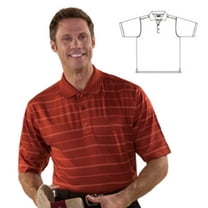 Monterey Club Men's Pima Cotton Jacquard Golf Polo Shirt #1420