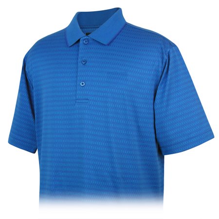 Monterey Club Men's Pima Cotton Jacquard Golf Polo Shirt #1421