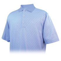 Monterey Club Men's Pima Cotton Jacquard Golf Polo Shirt #1458