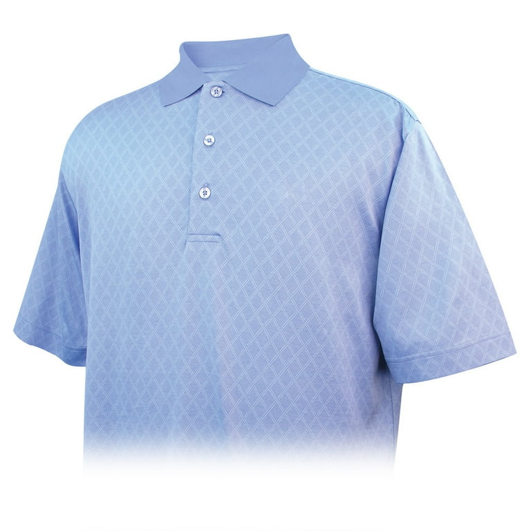 Monterey Club Men's Pima Cotton Jacquard Golf Polo Shirt #1458