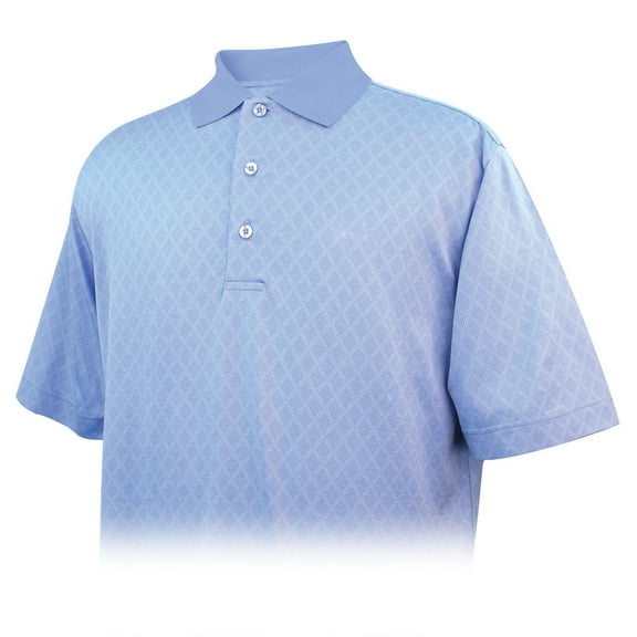 Monterey Club Men's Pima Cotton Jacquard Golf Polo Shirt #1458