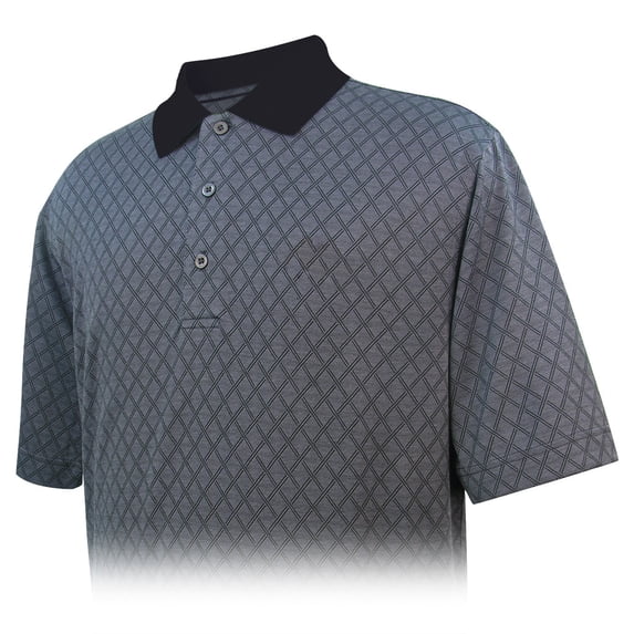 Monterey Club Men's Pima Cotton Jacquard Golf Polo Shirt #1458