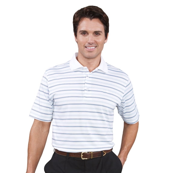 Monterey Club Men's Player Tonal Stripe Texture Golf Polo Shirt #1633