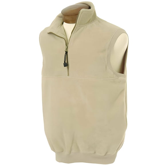 Monterey Club Men's Polar Fleece Front Half Zipper Vest #7628