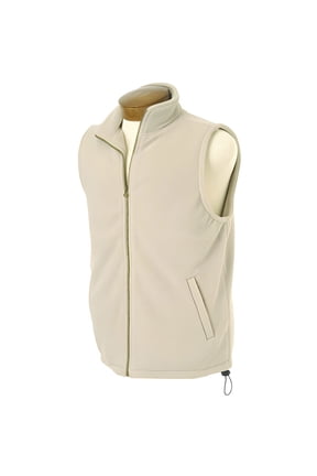 Men's Polyester Fleece Solid Color Vest #7637
