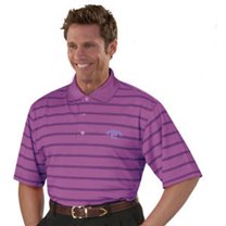Monterey Club Men's Preston Stripe Texture Golf Polo Shirt #1615