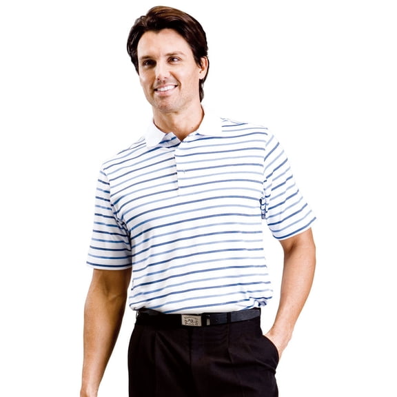 Monterey Club Men's Segundo Stripe Texture Golf Polo Shirt #1624
