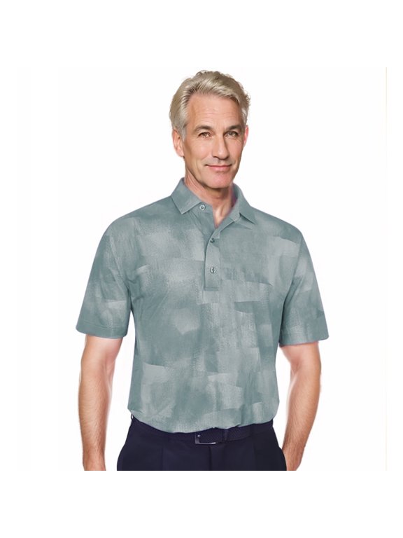 Men's Short Sleeve Mysterious Shadow Golf Polo Shirt #3524