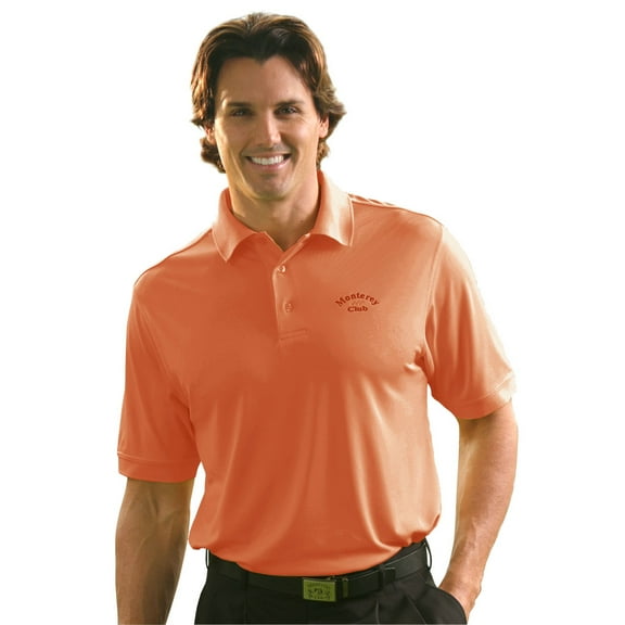Monterey Club Men's Signature Pique Solid Golf Polo Shirt #1050