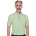 thumbnail image 1 of Monterey Club Men's Solid Grid Short sleeve Sport Golf Polo Shirt #3232, 1 of 2