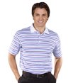 thumbnail image 1 of Monterey Club Men's Spotlight Stripe Jersey Golf Polo Shirt #1639, 1 of 2