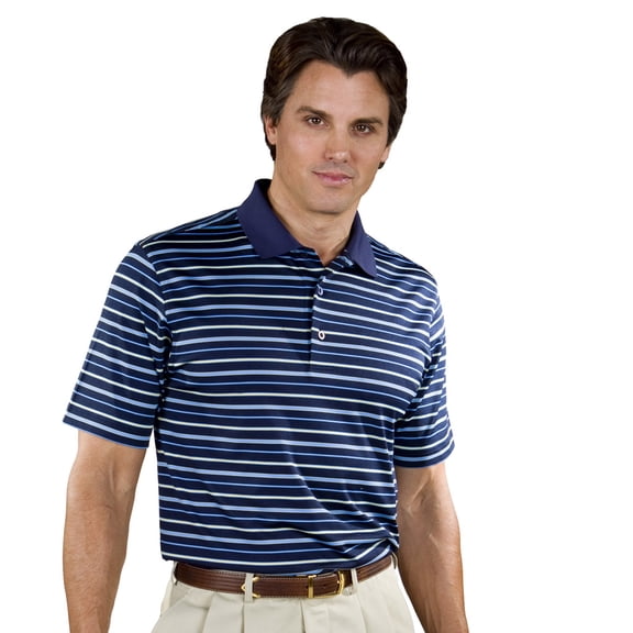 Monterey Club Men's Spotlight Stripe Jersey Golf Polo Shirt #1639