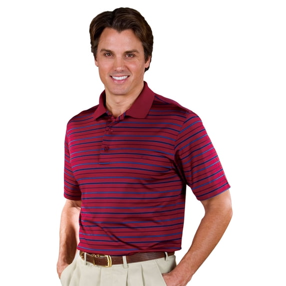 Monterey Club Men's Spotlight Stripe Jersey Golf Polo Shirt #1639