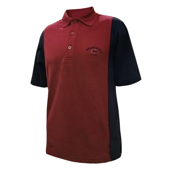 Monterey Club Men's Stretch Cotton Contrast Pique Golf Polo Shirt #1033