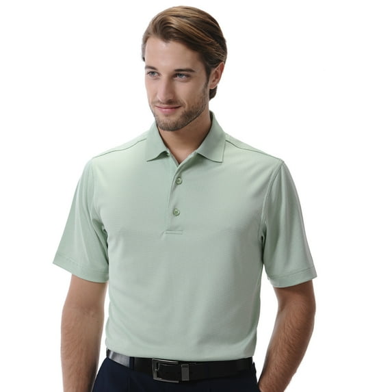 Monterey Club Men's Subtle Jacquard Texture Golf Polo Shirt #1489